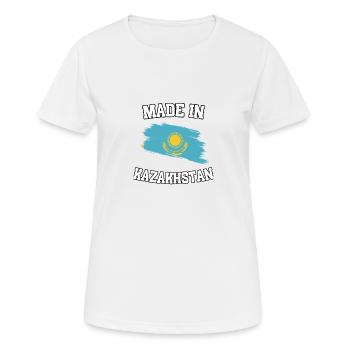Made in Kasazkhstan - Women's Breathable T-Shirt - white - Front - AI Model Female 172 dark (172cm)