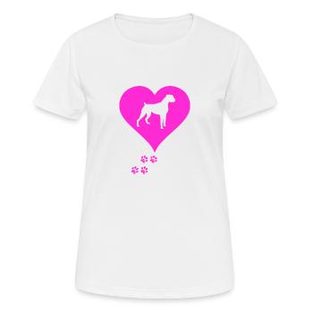 Deutscher Boxer - Frauen T-Shirt atmungsaktiv - Weiß - Vorne - AI Model Female 172 dark (172cm)
