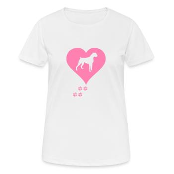 Deutscher Boxer - Frauen T-Shirt atmungsaktiv - Weiß - Vorne - AI Model Female 172 dark (172cm)