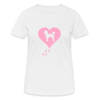 caniche - T-shirt respirant Femme - blanc - Devant - AI Model Female 172 dark (172cm)