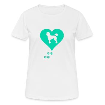caniche - T-shirt respirant Femme - blanc - Devant - AI Model Female 172 dark (172cm)