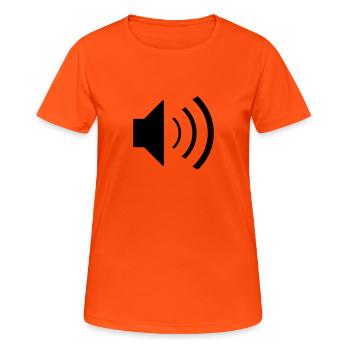 Speaker PC Computer icon - Women's Breathable T-Shirt - neon orange - Front - AI Model Female 172 dark (172cm)