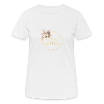Team Bride! Boho Kreis Floral Kranz - Frauen T-Shirt atmungsaktiv - Weiß - Vorne - AI Model Female 172 dark (172cm)