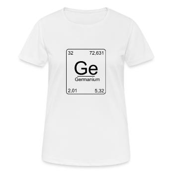 Germanium, Periodic Table, Chemistry, Physics, Element - Women's Breathable T-Shirt - white - Front - AI Model Female 172 dark (172cm)