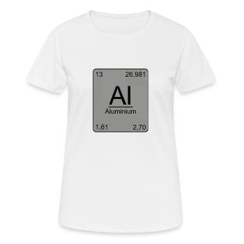 Aluminum, Periodic Table, Chemistry, Physics, Element - Women's Breathable T-Shirt - white - Front - AI Model Female 172 dark (172cm)