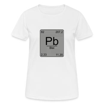 Blei, Periodensystem, Chemie, Physik, Element - Frauen T-Shirt atmungsaktiv - Weiß - Vorne - AI Model Female 172 dark (172cm)