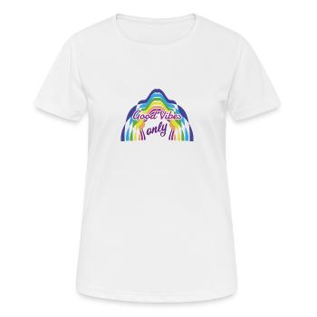 Nur gute Laune - Frauen T-Shirt atmungsaktiv - Weiß - Vorne - AI Model Female 172 dark (172cm)
