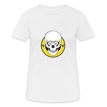 Crâne radioactif - T-shirt respirant Femme - blanc - Devant - AI Model Female 172 dark (172cm)