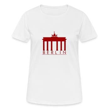 Berlin Brandenburger Tor - Frauen T-Shirt atmungsaktiv - Weiß - Vorne - AI Model Female 172 dark (172cm)