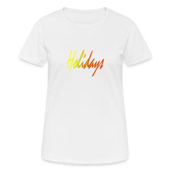 holidays - T-shirt respirant Femme - blanc - Devant - AI Model Female 172 dark (172cm)