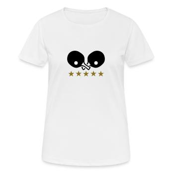 table tennis - Women's Breathable T-Shirt - white - Front - AI Model Female 172 dark (172cm)