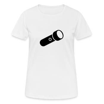 Lampe de poche - T-shirt respirant Femme - blanc - Devant - AI Model Female 172 dark (172cm)