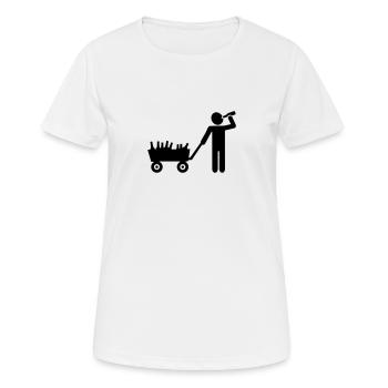 Alcool - T-shirt respirant Femme - blanc - Devant - AI Model Female 172 dark (172cm)