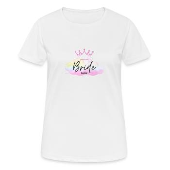 Bride to be - Regenbogen Wolke mit Krone - Frauen T-Shirt atmungsaktiv - Weiß - Vorne - AI Model Female 172 dark (172cm)