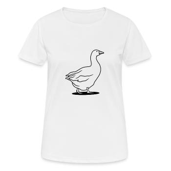 Goose - Women's Breathable T-Shirt - white - Front - AI Model Female 172 dark (172cm)