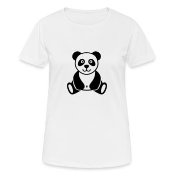 Panda - Frauen T-Shirt atmungsaktiv - Weiß - Vorne - AI Model Female 172 dark (172cm)
