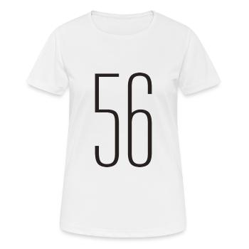 56 - T-shirt respirant Femme - blanc - Devant - AI Model Female 172 dark (172cm)
