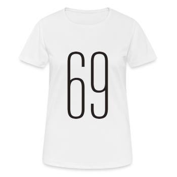 69 - T-shirt respirant Femme - blanc - Devant - AI Model Female 172 dark (172cm)