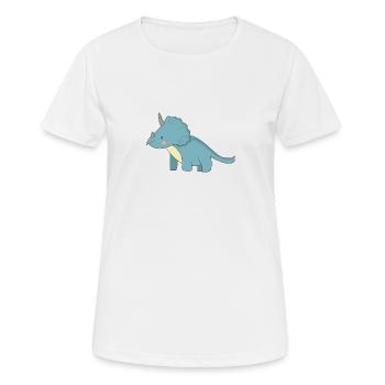 Geschenk Dinosaurier Fossil Kawaii Trex Comic Dino - Frauen T-Shirt atmungsaktiv - Weiß - Vorne - AI Model Female 172 dark (172cm)