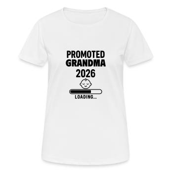 Schwangerschaftsverkuendung Bald Oma 2026 - Frauen T-Shirt atmungsaktiv - Weiß - Vorne - AI Model Female 172 dark (172cm)