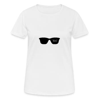 Yes-Glass - T-shirt respirant Femme - blanc - Devant - AI Model Female 172 dark (172cm)