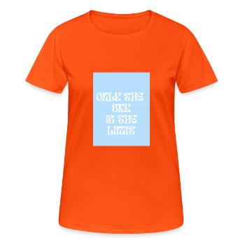 Limit tshirt - Frauen T-Shirt atmungsaktiv - Neonorange - Vorne - AI Model Female 172 dark (172cm)