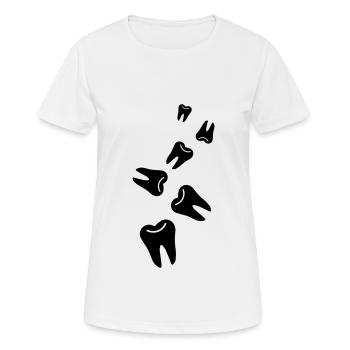 Dentiste dentiste - T-shirt respirant Femme - blanc - Devant - AI Model Female 172 dark (172cm)