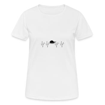 Turtle Heartbeat Heartbreak dear - Women's Breathable T-Shirt - white - Front - AI Model Female 172 dark (172cm)