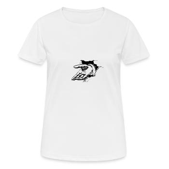 main - T-shirt respirant Femme - blanc - Devant - AI Model Female 172 dark (172cm)