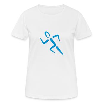 rennen - Frauen T-Shirt atmungsaktiv - Weiß - Vorne - AI Model Female 172 dark (172cm)