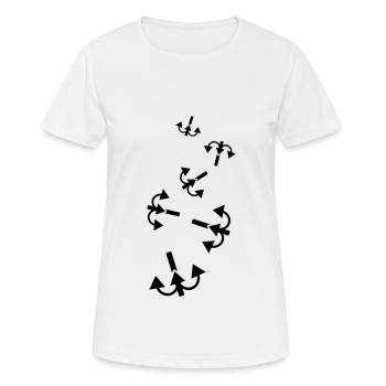 Angelhaken angler icon - Frauen T-Shirt atmungsaktiv - Weiß - Vorne - AI Model Female 172 dark (172cm)