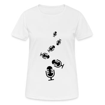Microphone icon - Women's Breathable T-Shirt - white - Front - AI Model Female 172 dark (172cm)