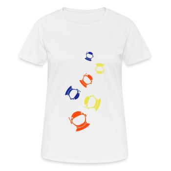 Astronaut icon icon - Women's Breathable T-Shirt - white - Front - AI Model Female 172 dark (172cm)