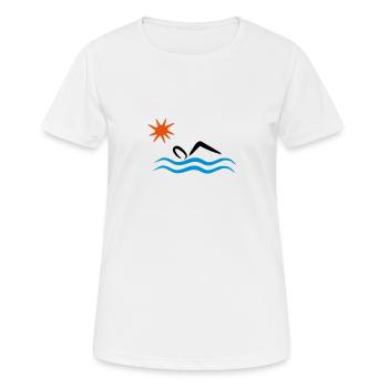 open water - Women's Breathable T-Shirt - white - Front - AI Model Female 172 dark (172cm)