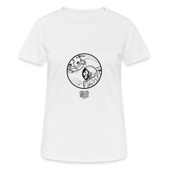 Verrückter Raum - Frauen T-Shirt atmungsaktiv - Weiß - Vorne - AI Model Female 172 dark (172cm)
