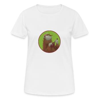 Monkey with ukulele - Women's Breathable T-Shirt - white - Front - AI Model Female 172 dark (172cm)