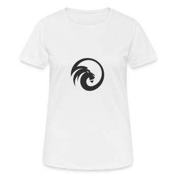 Löwenkreis Emblem - Frauen T-Shirt atmungsaktiv - Weiß - Vorne - AI Model Female 172 dark (172cm)