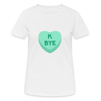 K BYE Heart Candy/Heart Candy - Women's Breathable T-Shirt - white - Front - AI Model Female 172 dark (172cm)