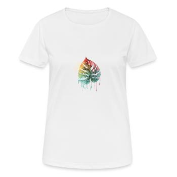 colorful leaf - Frauen T-Shirt atmungsaktiv - Weiß - Vorne - AI Model Female 172 dark (172cm)