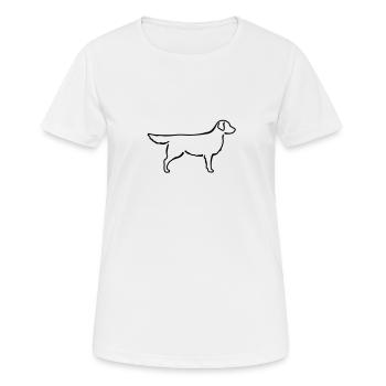Golden Retriever - Frauen T-Shirt atmungsaktiv - Weiß - Vorne - AI Model Female 172 dark (172cm)