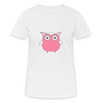 Hibou, Comic, nerd, rose, geek, beauté, girly - T-shirt respirant Femme - blanc - Devant - AI Model Female 172 dark (172cm)