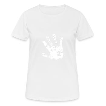 Handabdruck Kids - Frauen T-Shirt atmungsaktiv - Weiß - Vorne - AI Model Female 172 dark (172cm)