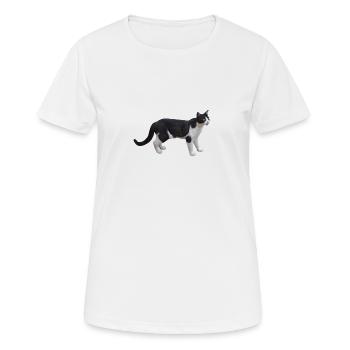 chat chat - T-shirt respirant Femme - blanc - Devant - AI Model Female 172 dark (172cm)