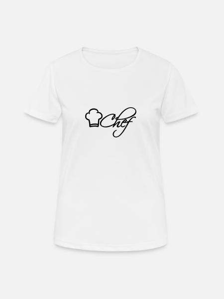 Chef Chef Cap Logo Star Chef - Women's Breathable T-Shirt - white
