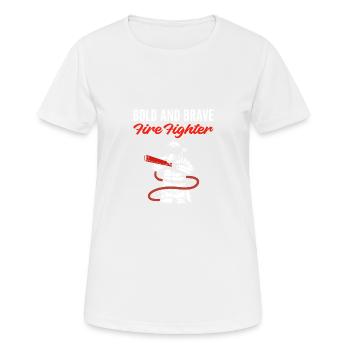Mutig und mutig Tapferer Kämpfer Geschenk - Frauen T-Shirt atmungsaktiv - Weiß - Vorne - AI Model Female 172 dark (172cm)
