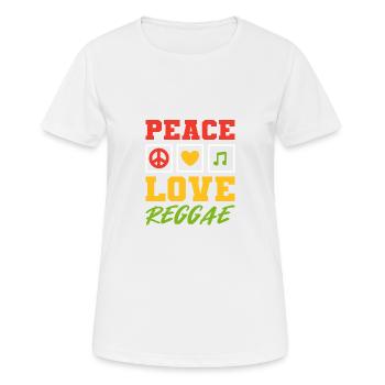 Friedensliebes Reggae Musiker Gift - Frauen T-Shirt atmungsaktiv - Weiß - Vorne - AI Model Female 172 dark (172cm)