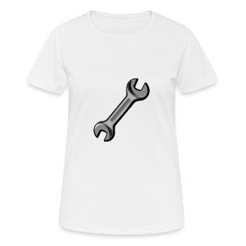 Clé / outil - T-shirt respirant Femme - blanc - Devant - AI Model Female 172 dark (172cm)