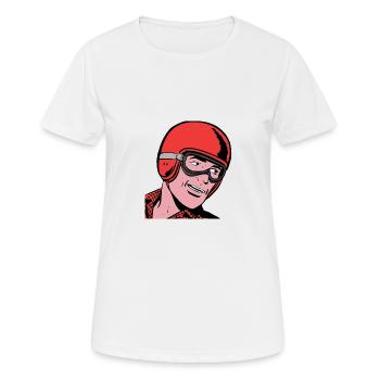 Cool motorcyclist - Women's Breathable T-Shirt - white - Front - AI Model Female 172 dark (172cm)