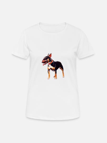 Miniature Bull Terrier - Women's Breathable T-Shirt - white