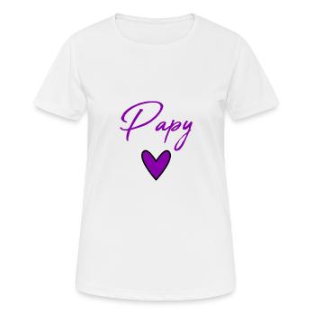 OPA. PAPA. VATERTAG. FROHER VATERTAG - Frauen T-Shirt atmungsaktiv - Weiß - Vorne - AI Model Female 172 dark (172cm)